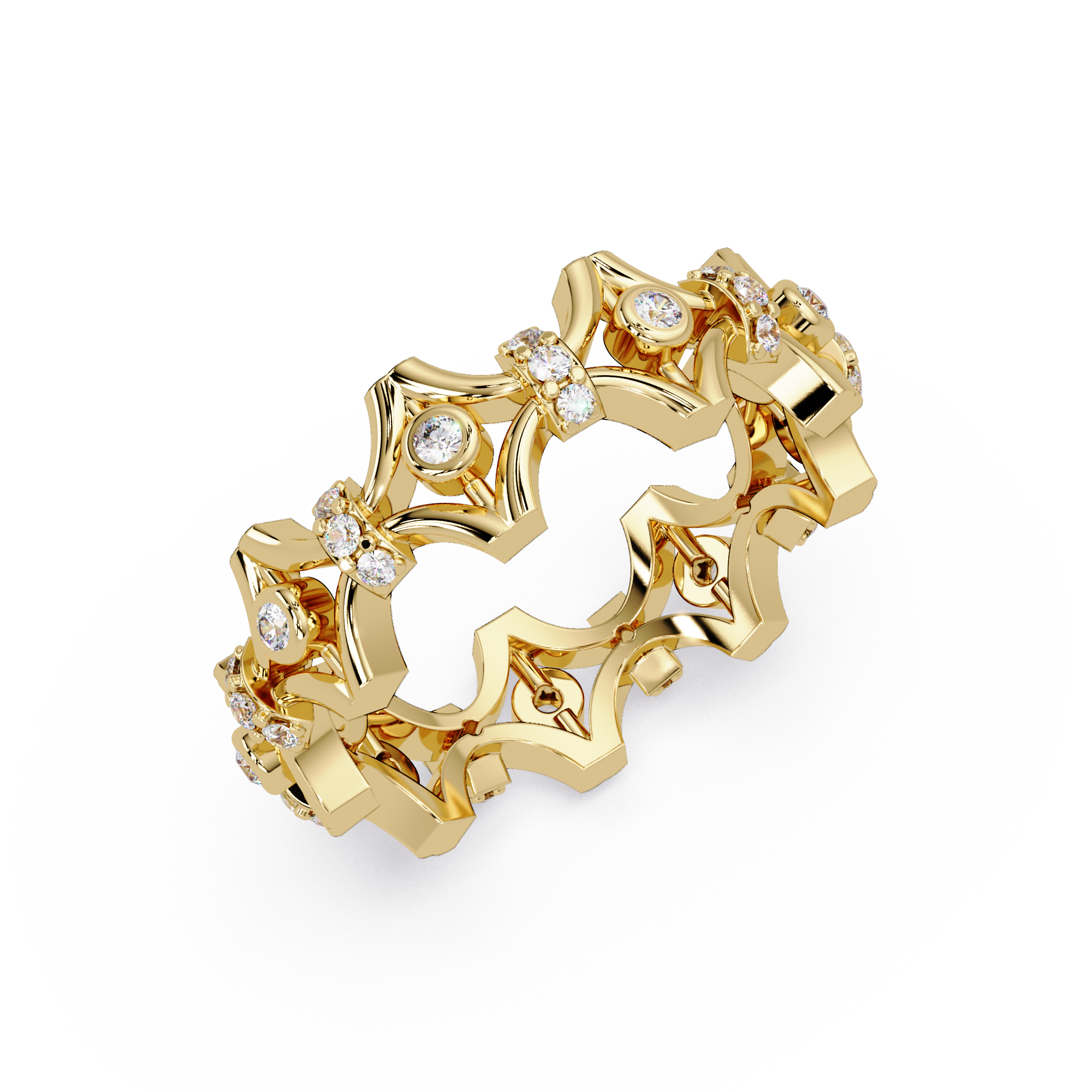 Emerald Square Diamond Eternity Ring