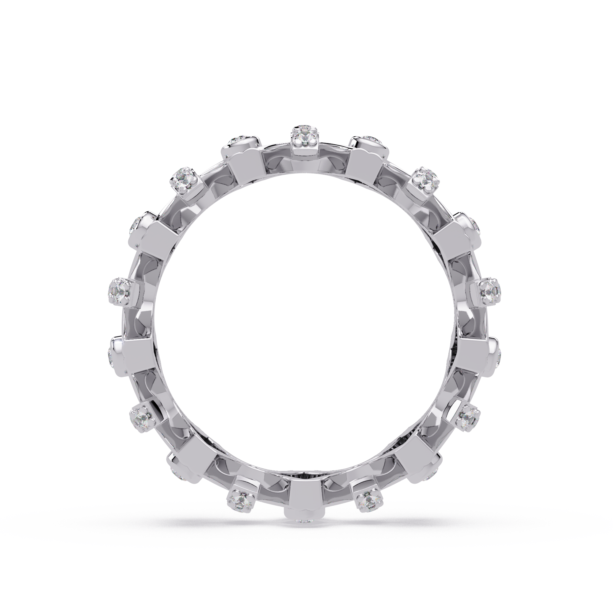 Emerald Square Diamond Eternity Ring
