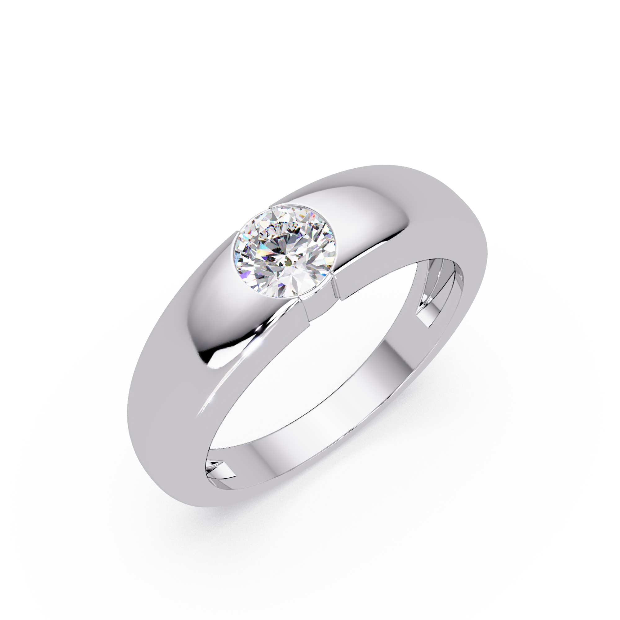 Radiant and Round Cut Diamond Eternity Ladies Ring