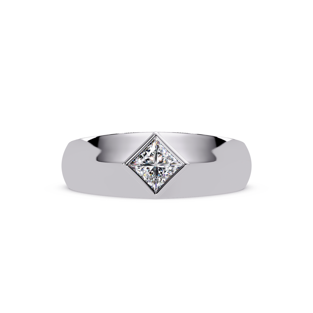 Solitaire Round Cut Diamond Halo Statement Ladies Ring