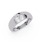 Solitaire Round Cut Diamond Halo Statement Ladies Ring