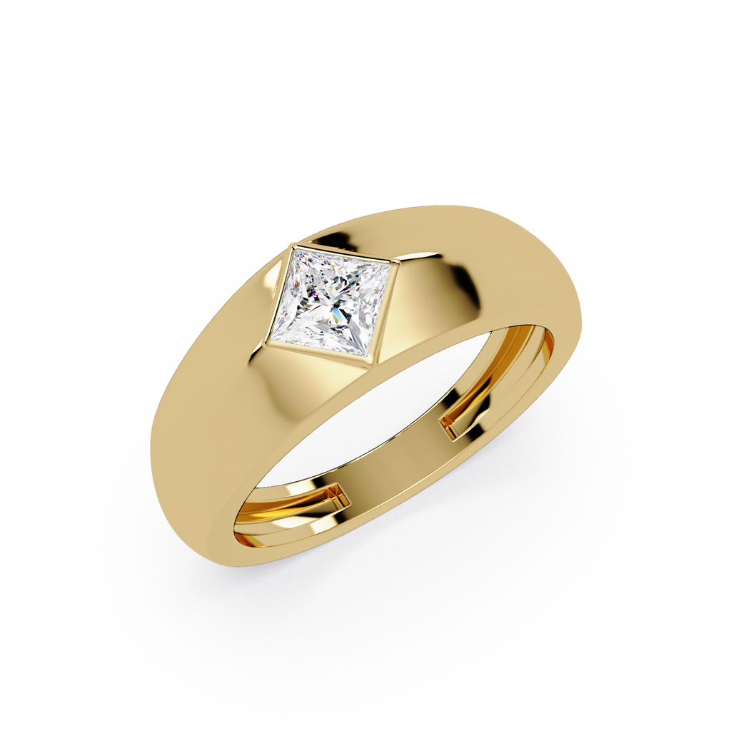 Solitaire Round Cut Diamond Halo Statement Ladies Ring