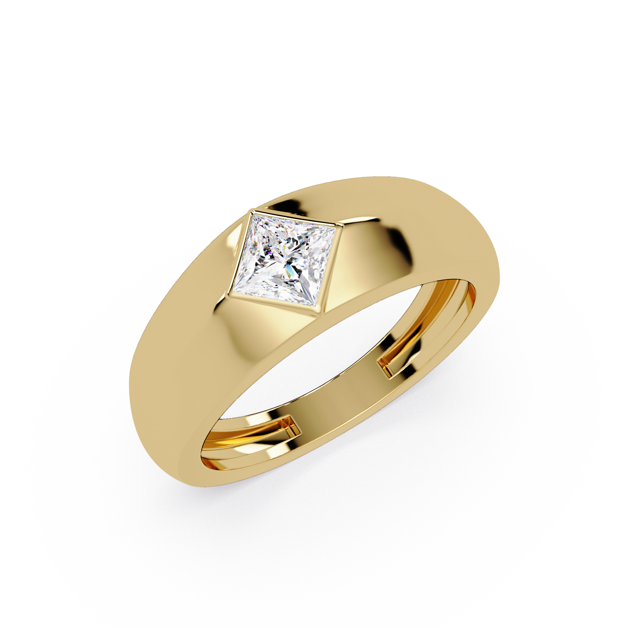 Solitaire Round Cut Diamond Halo Statement Ladies Ring