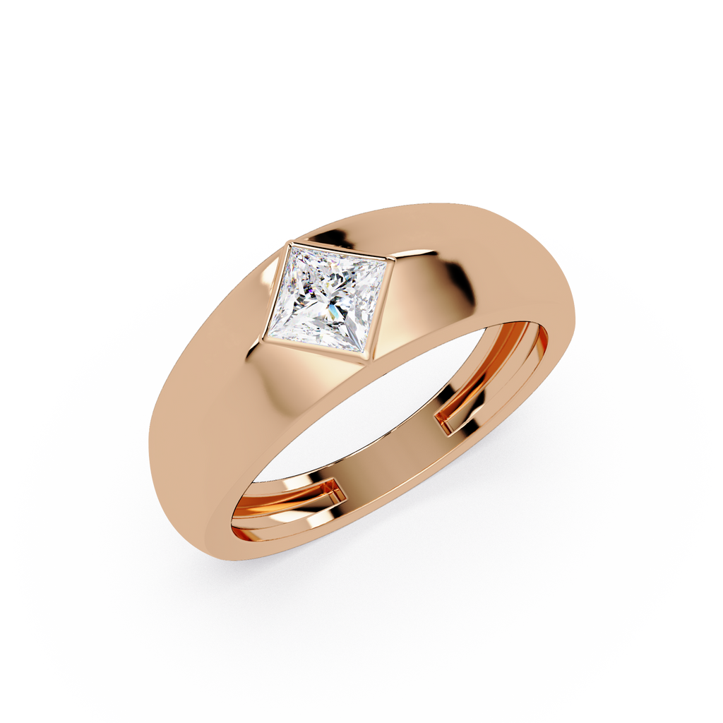 Solitaire Round Cut Diamond Halo Statement Ladies Ring