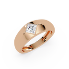 Solitaire Round Cut Diamond Halo Statement Ladies Ring