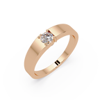 Radiant & Round Cut Diamond Band Ring