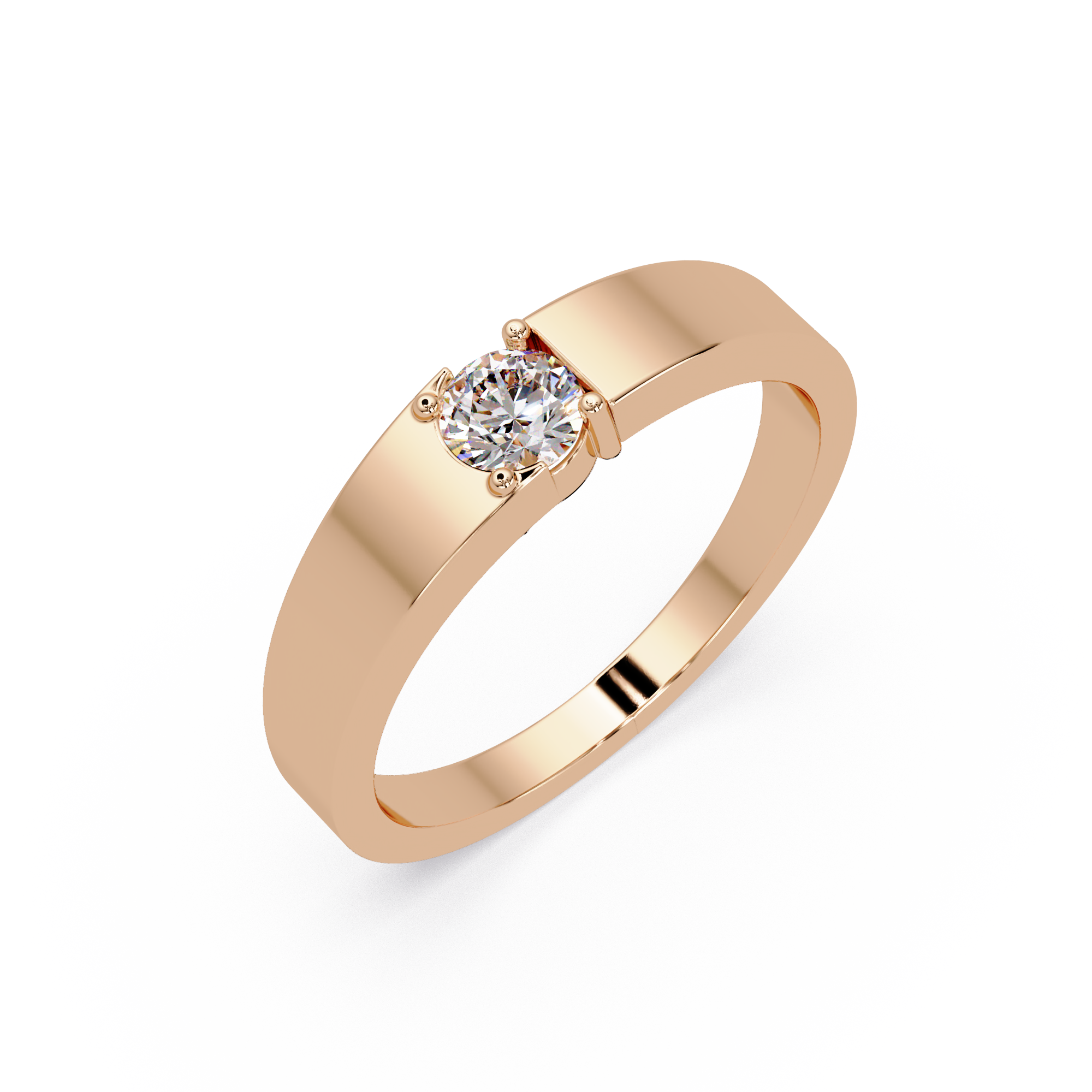 Radiant & Round Cut Diamond Band Ring