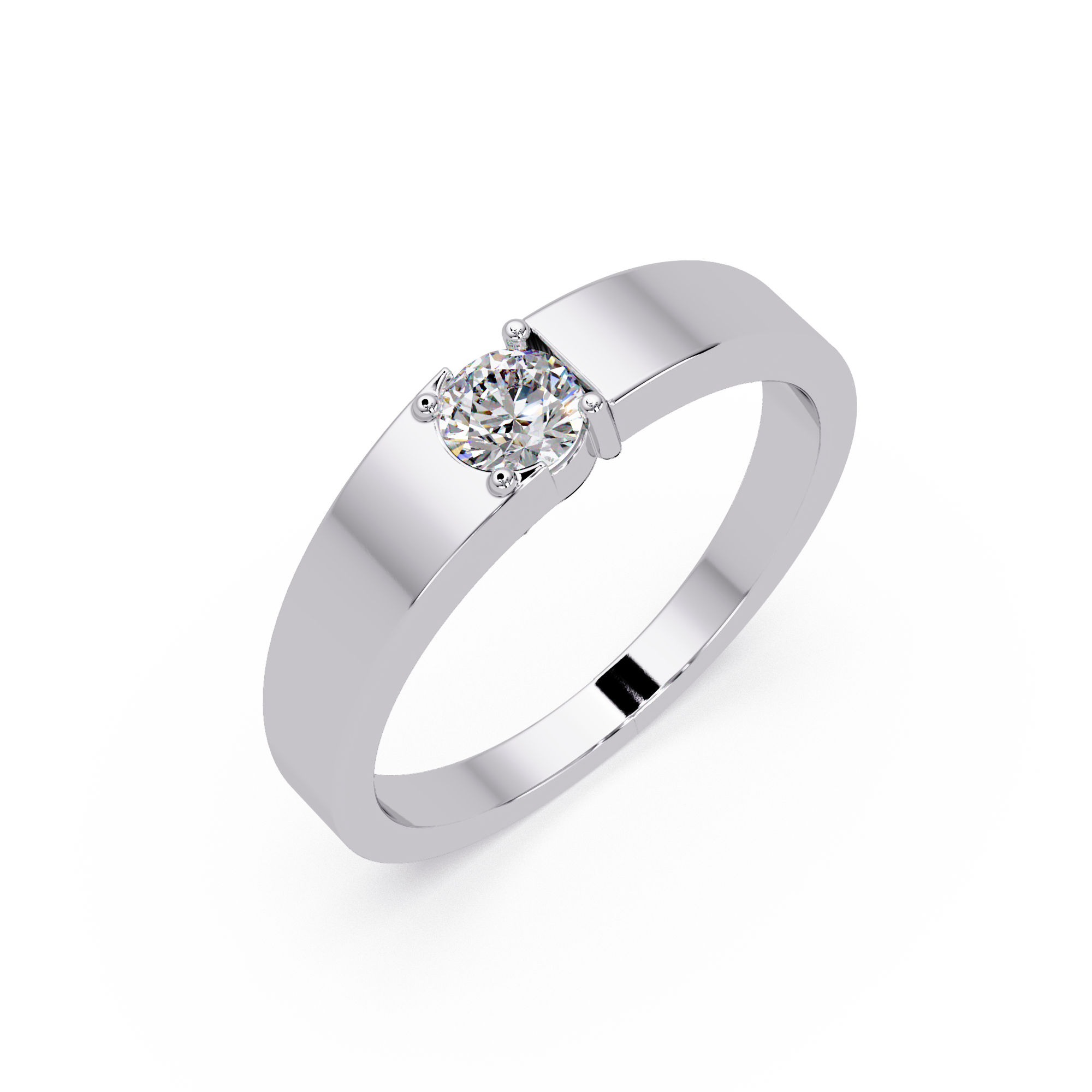 Radiant & Round Cut Diamond Band Ring