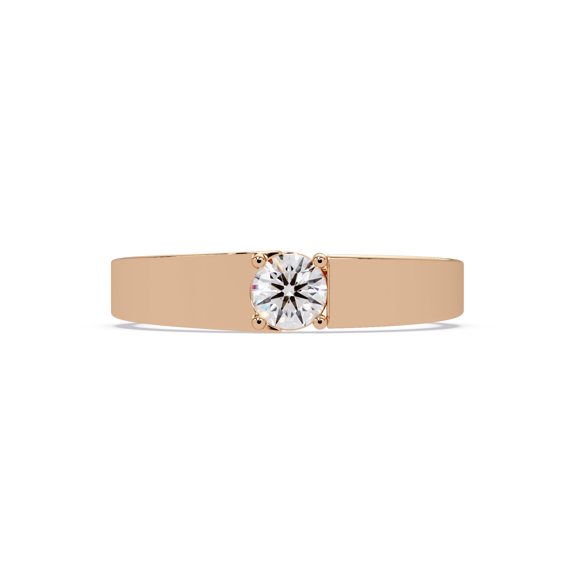 Radiant & Round Cut Diamond Band Ring