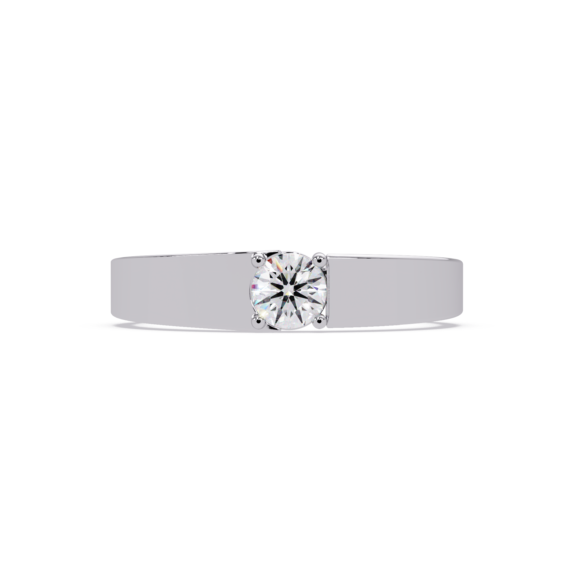 Radiant & Round Cut Diamond Band Ring