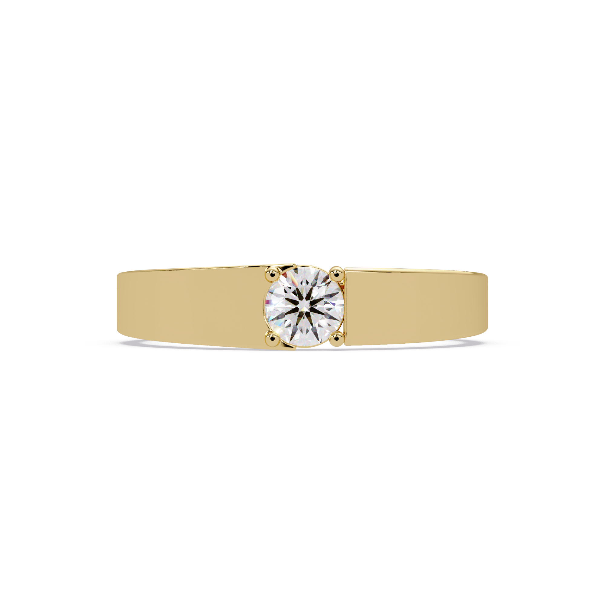 Radiant & Round Cut Diamond Band Ring