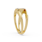 Emerald, Marquise & Round Cut Diamond Ladies Ring