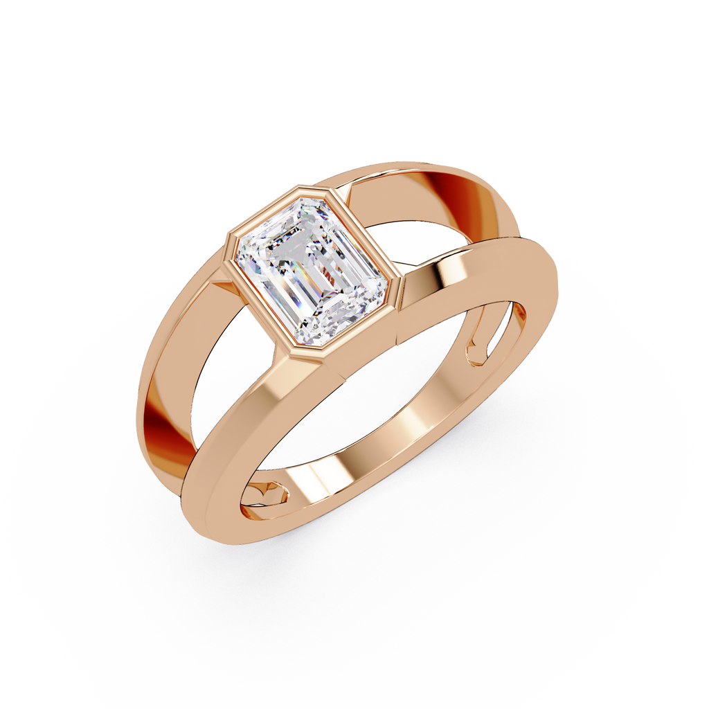 Emerald, Marquise & Round Cut Diamond Ladies Ring