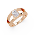 Emerald, Marquise & Round Cut Diamond Ladies Ring