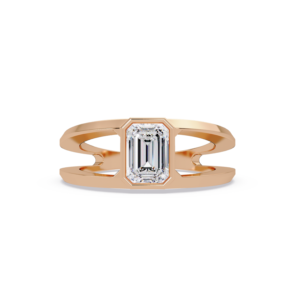 Emerald, Marquise & Round Cut Diamond Ladies Ring