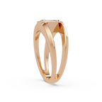 Emerald, Marquise & Round Cut Diamond Ladies Ring
