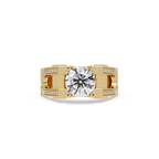 Emerald Square, Marquise & Round Cut Diamond Ladies Ring