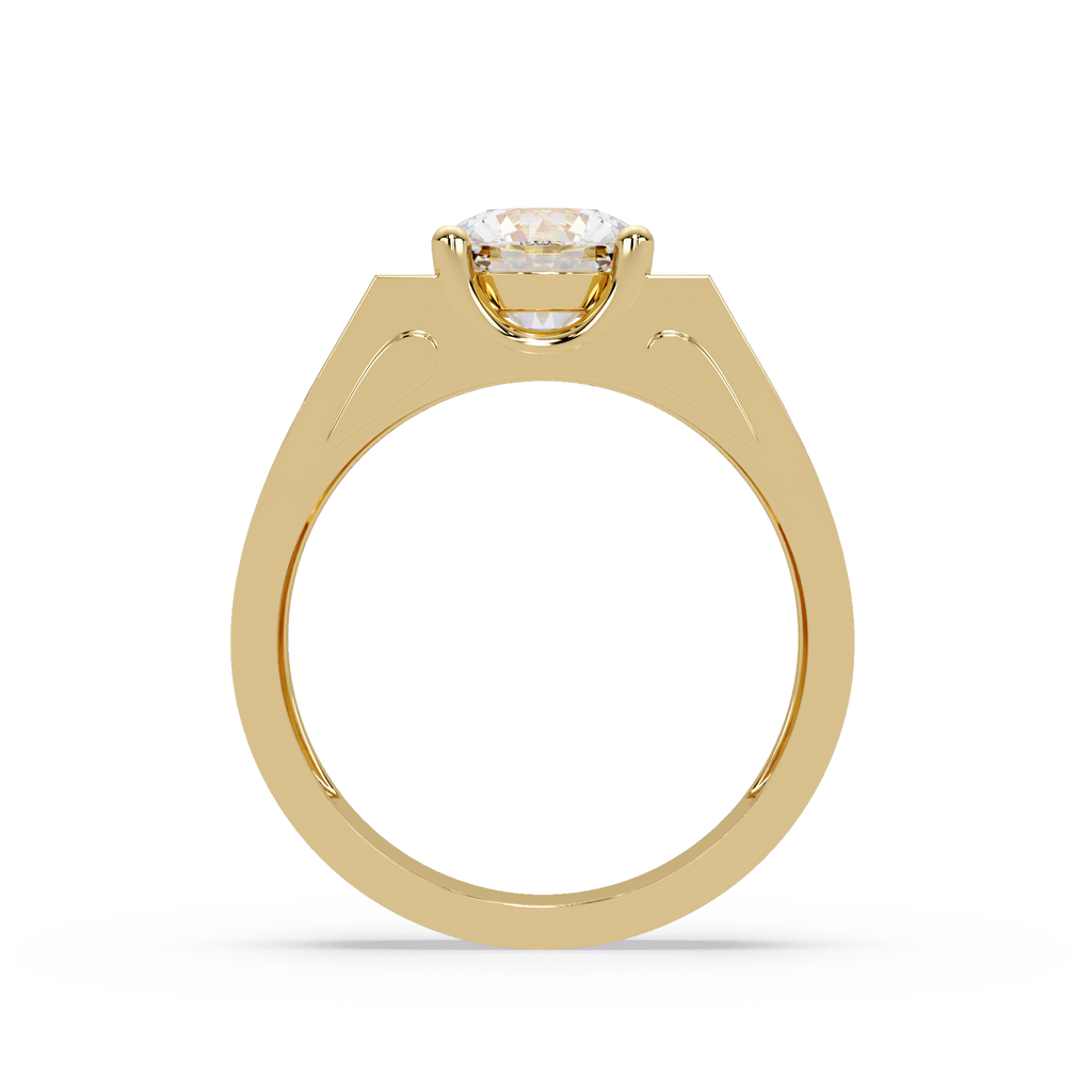 Emerald Square, Marquise & Round Cut Diamond Ladies Ring