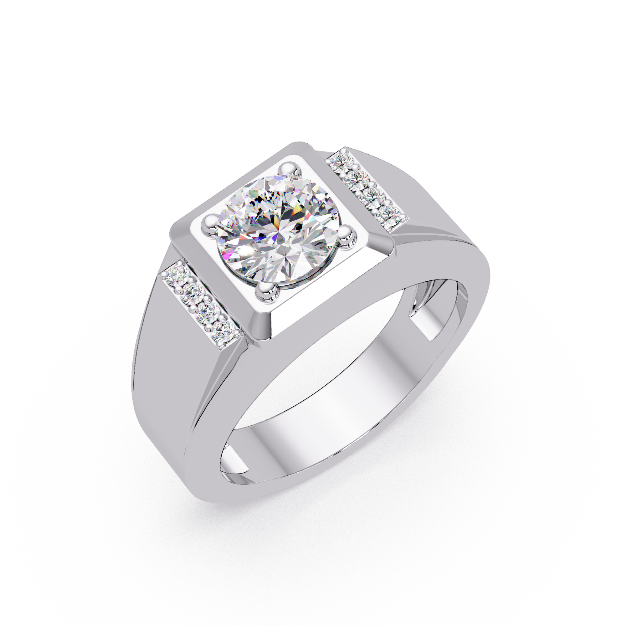 Cushion Square, Marquise & Round Cut Diamond Ladies Ring