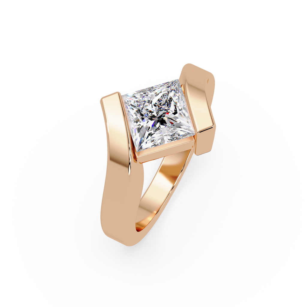 Princess Cut Diamond Ladies Ring