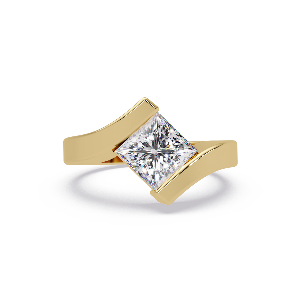 Princess Cut Diamond Ladies Ring