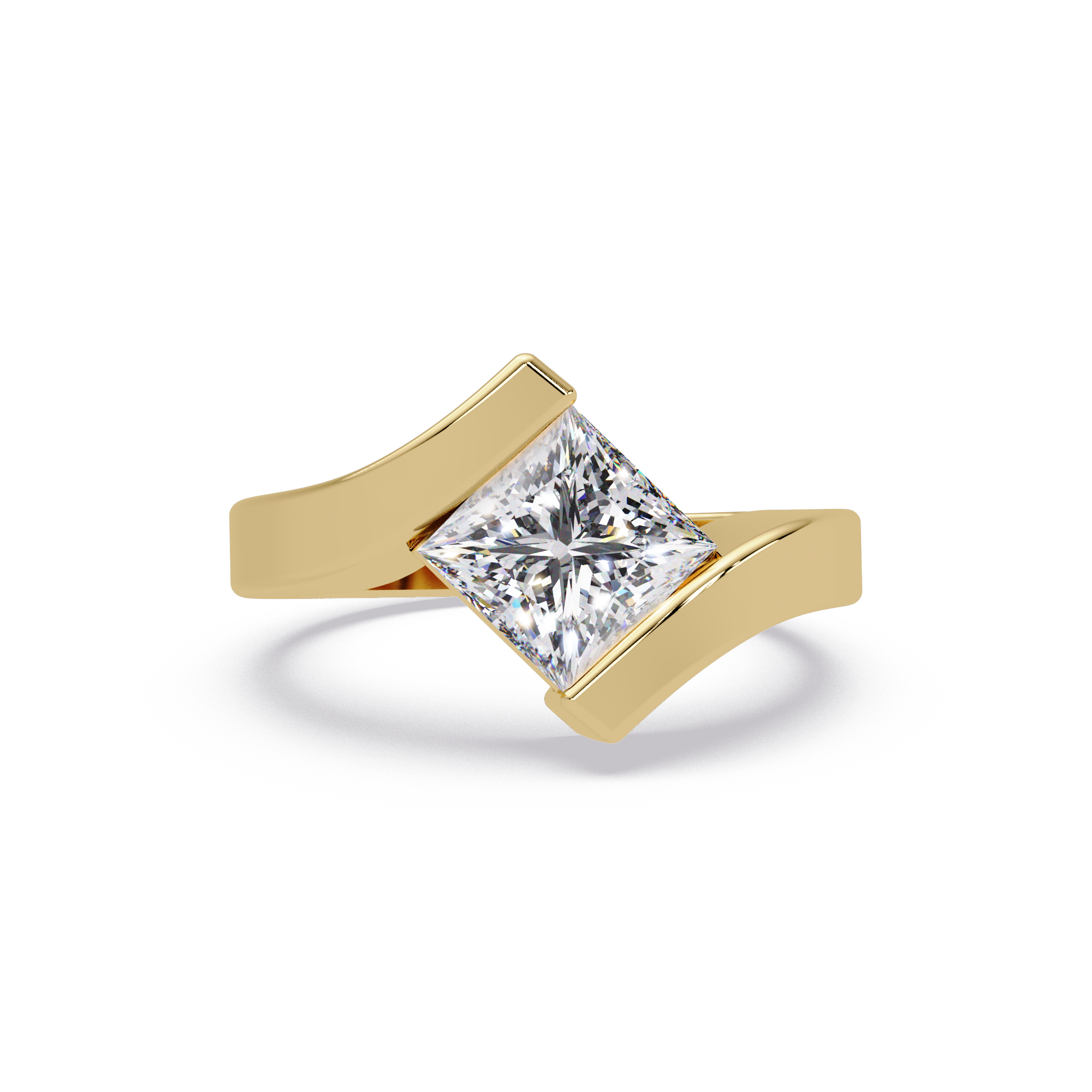 Princess Cut Diamond Ladies Ring