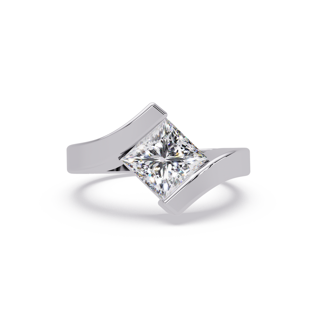 Princess Cut Diamond Ladies Ring