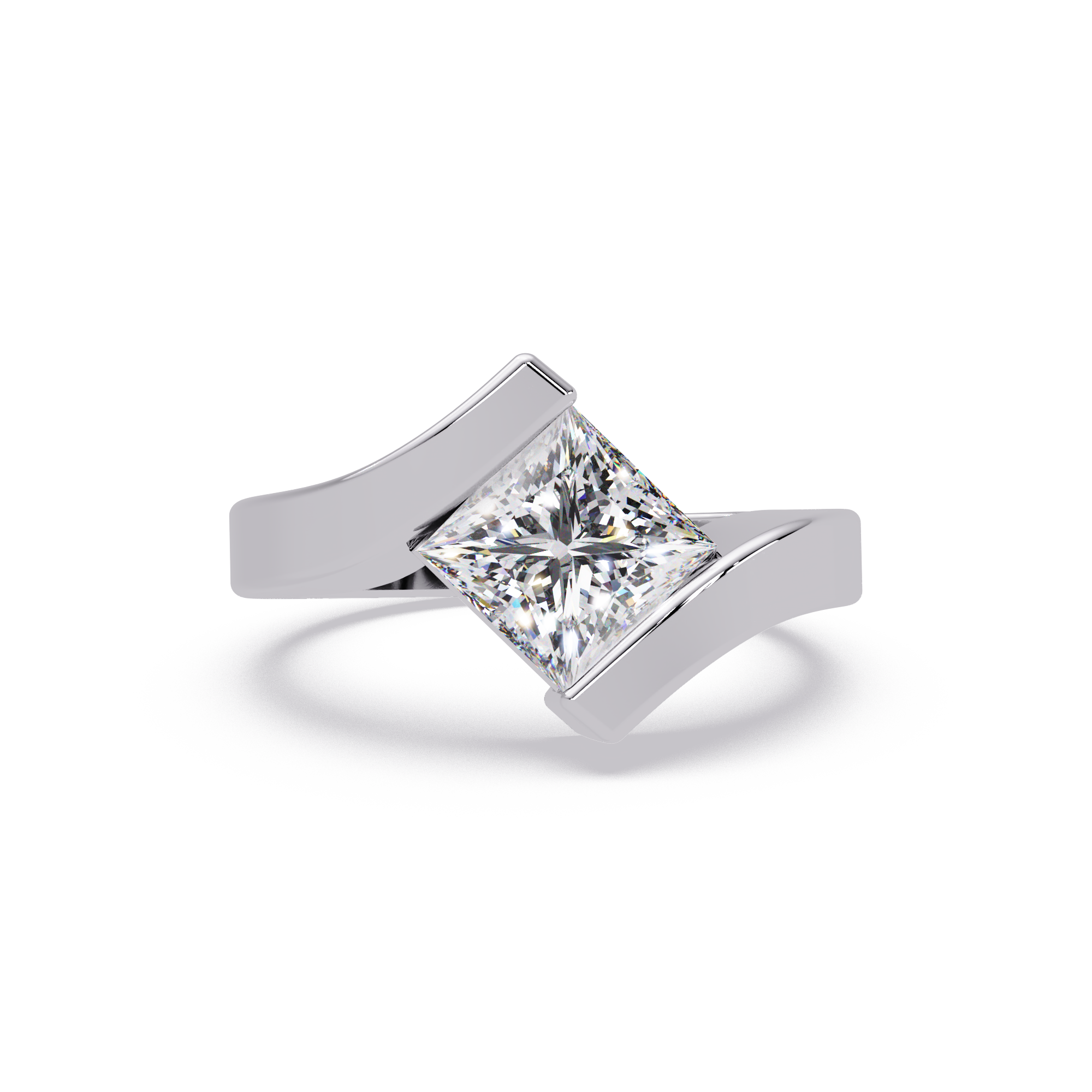Princess Cut Diamond Ladies Ring