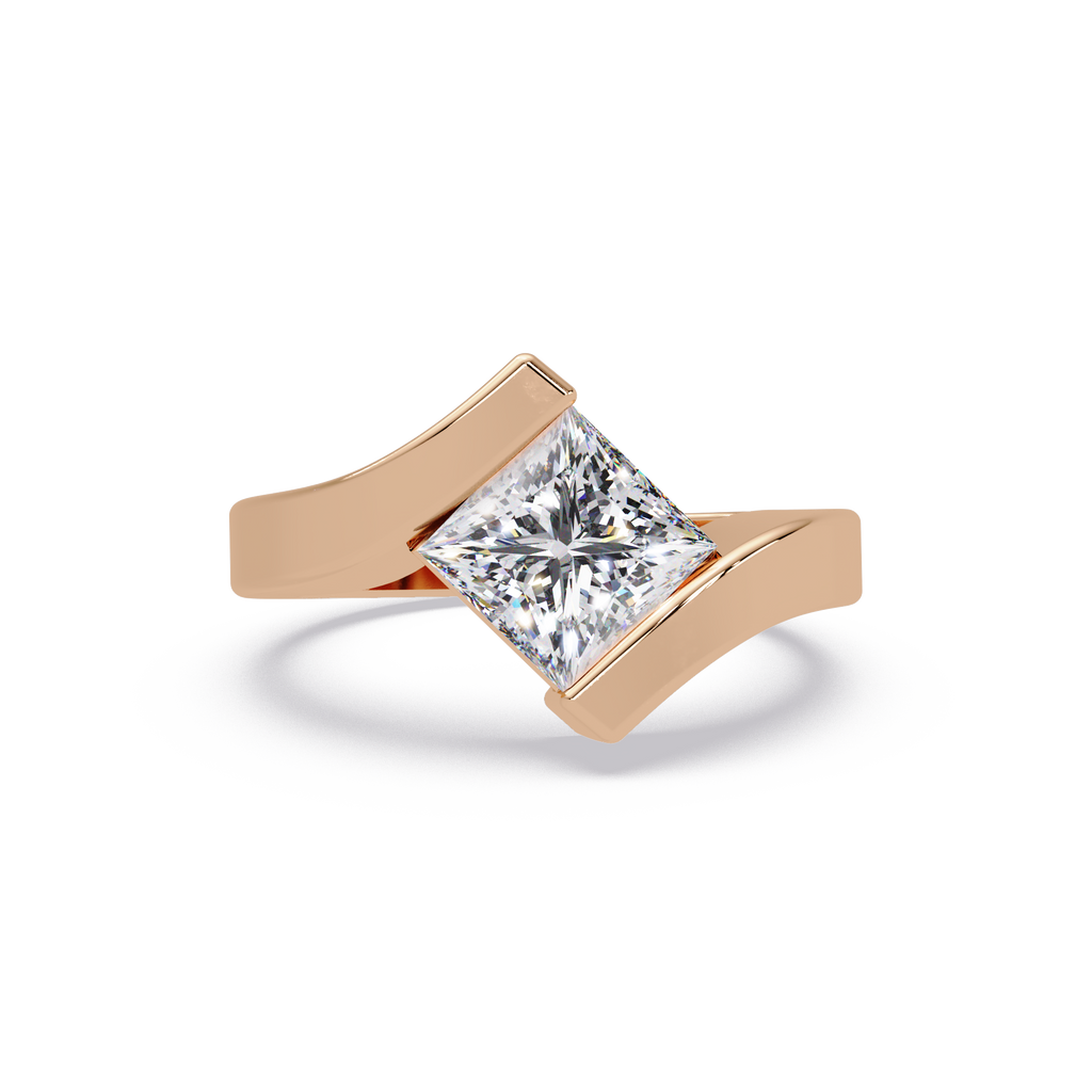 Princess Cut Diamond Ladies Ring