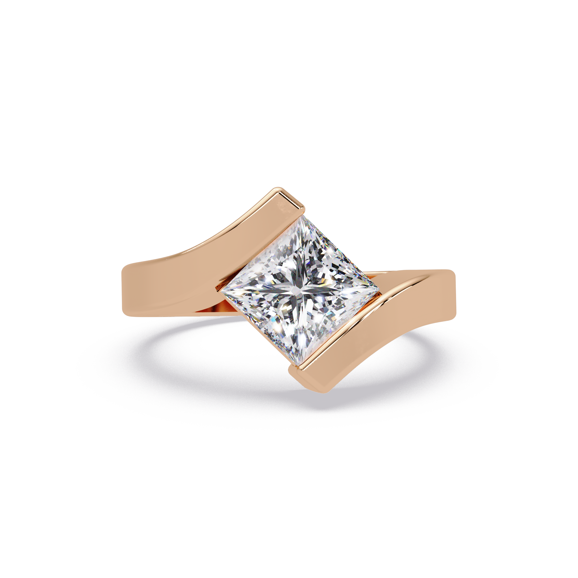 Princess Cut Diamond Ladies Ring
