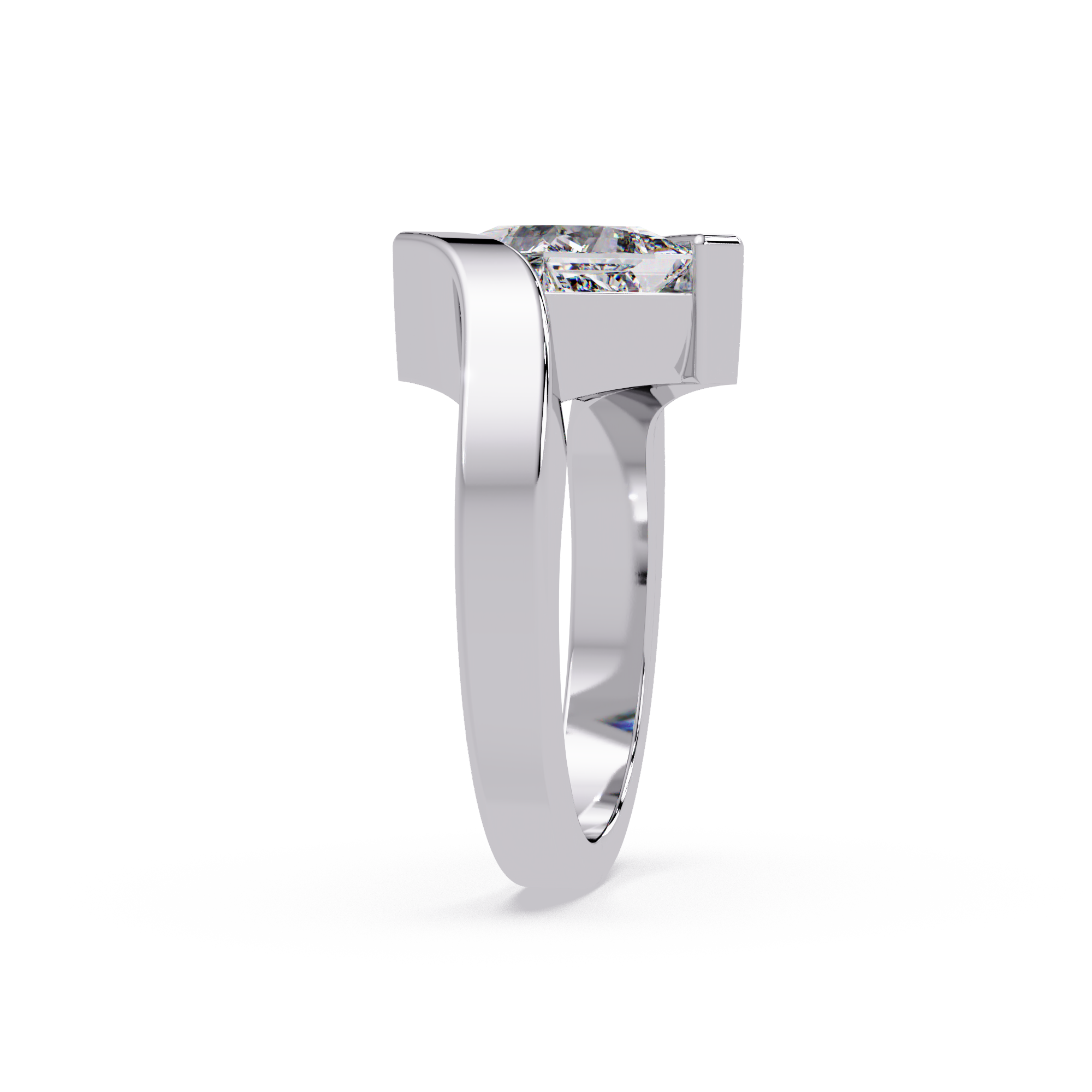 Princess Cut Diamond Ladies Ring