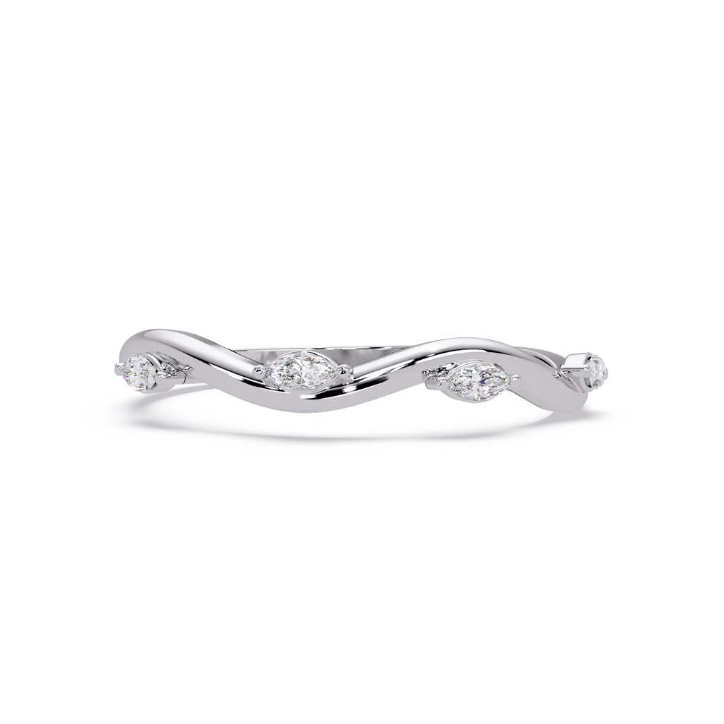 Elegant Marquise Diamond Wedding Band Ring