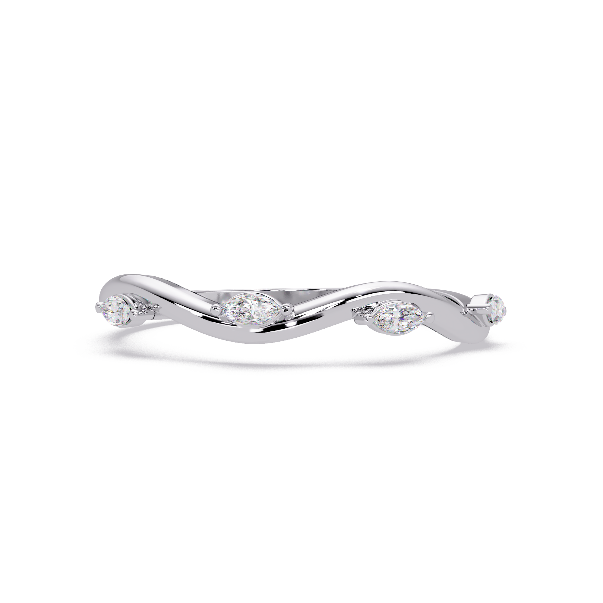 Elegant Marquise Diamond Wedding Band Ring