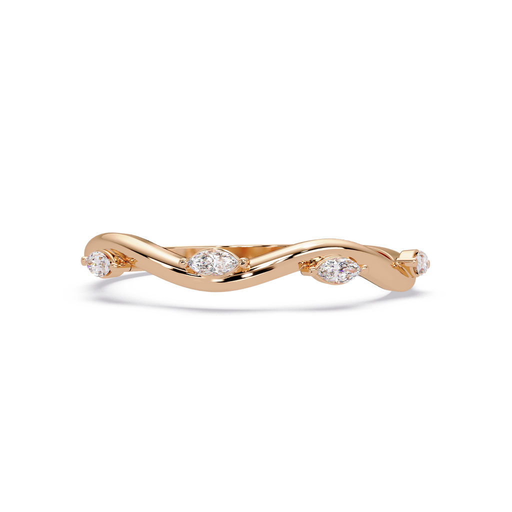 Elegant Marquise Diamond Wedding Band Ring