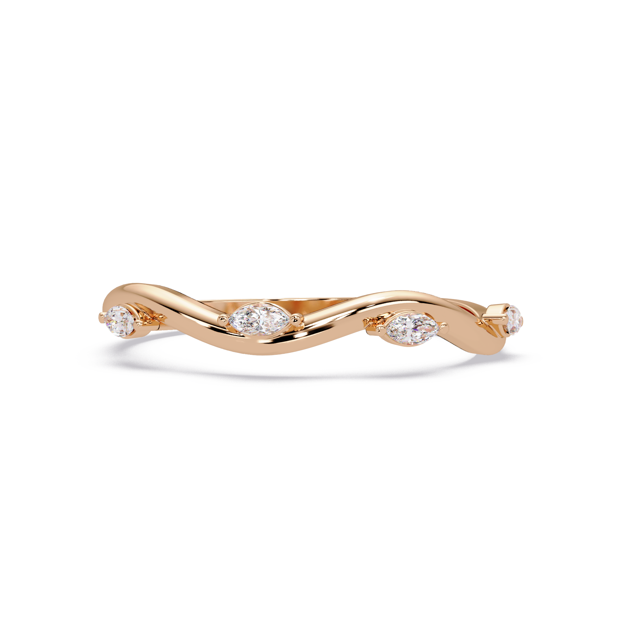Elegant Marquise Diamond Wedding Band Ring
