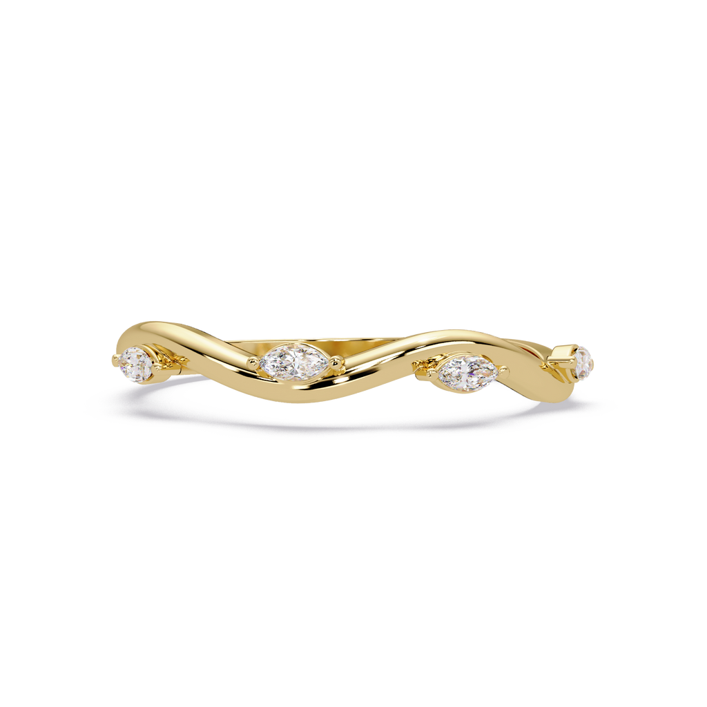 Elegant Marquise Diamond Wedding Band Ring