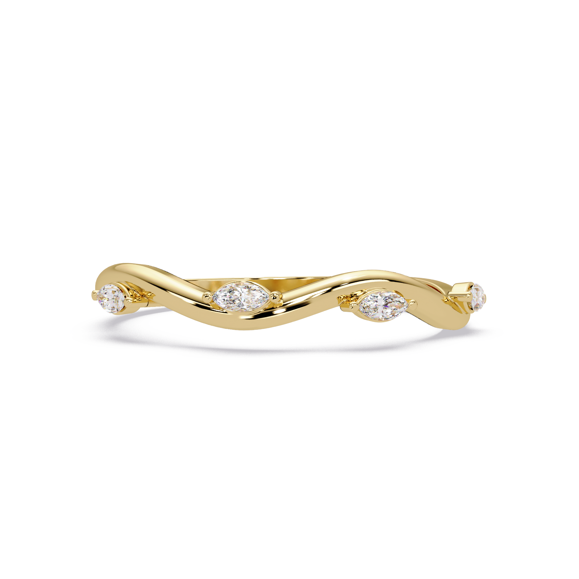 Elegant Marquise Diamond Wedding Band Ring
