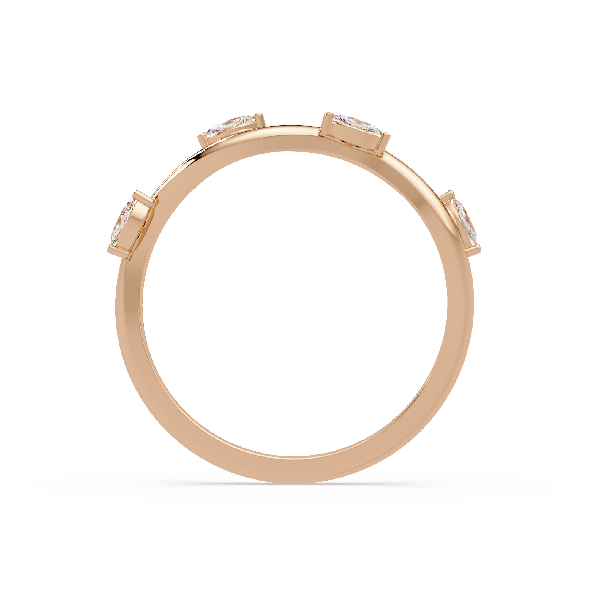 Elegant Marquise Diamond Wedding Band Ring