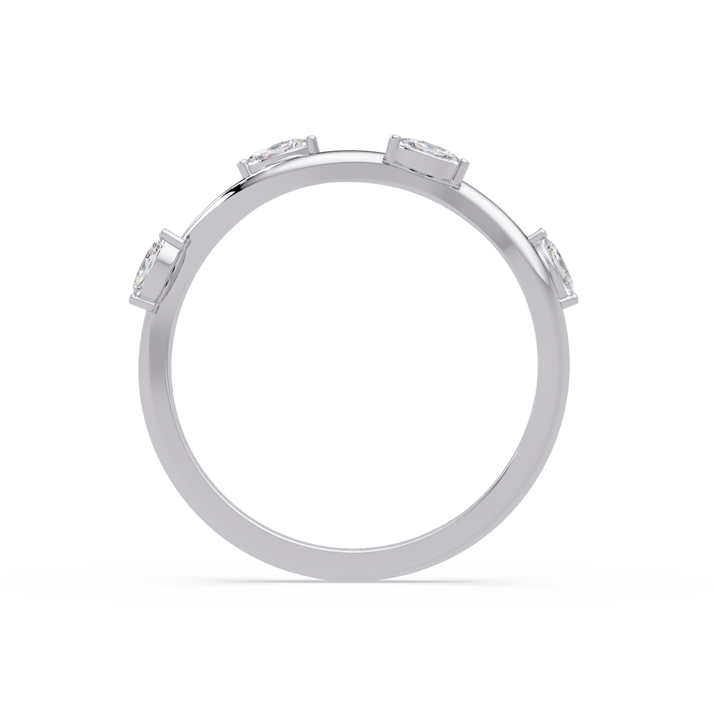 Elegant Marquise Diamond Wedding Band Ring