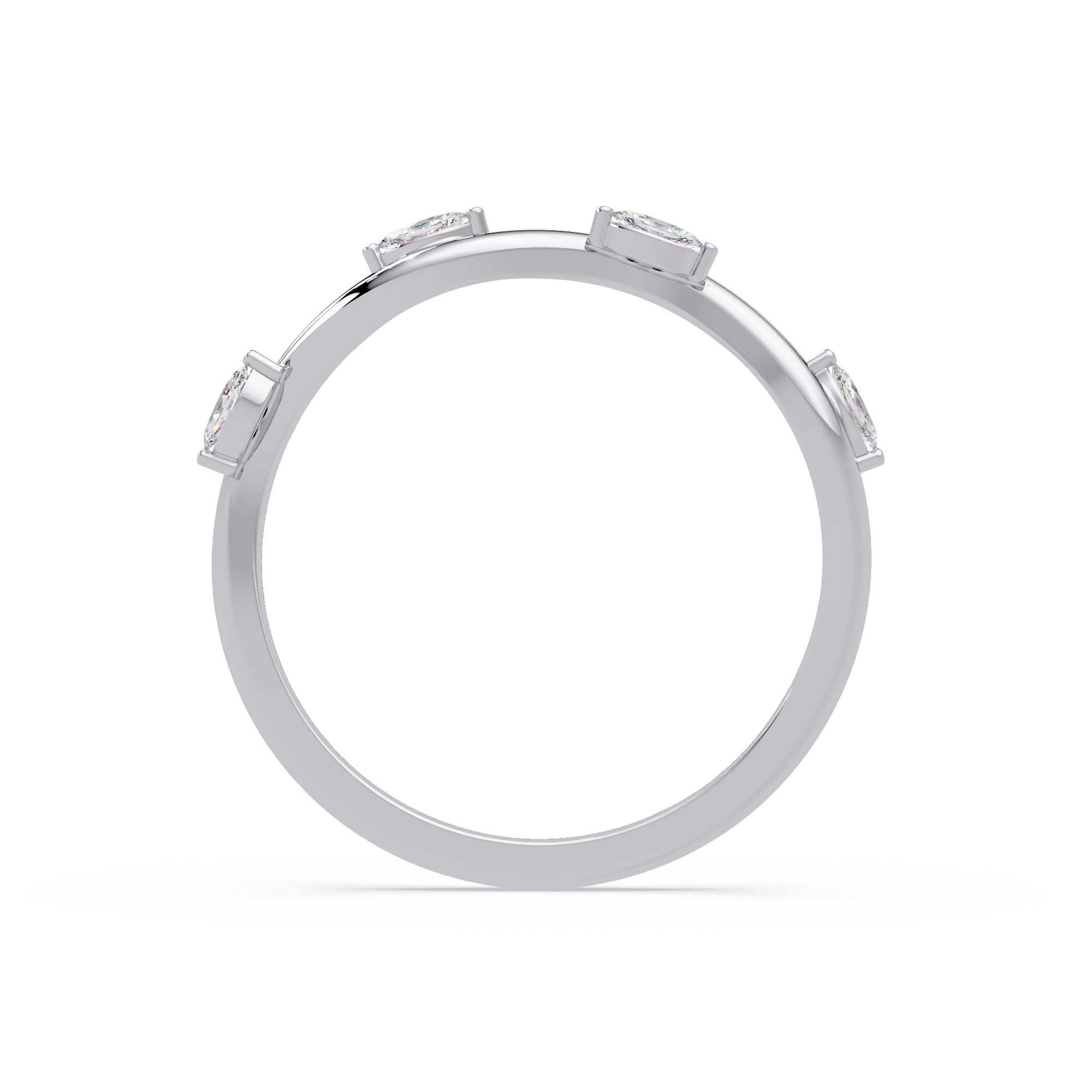 Elegant Marquise Diamond Wedding Band Ring