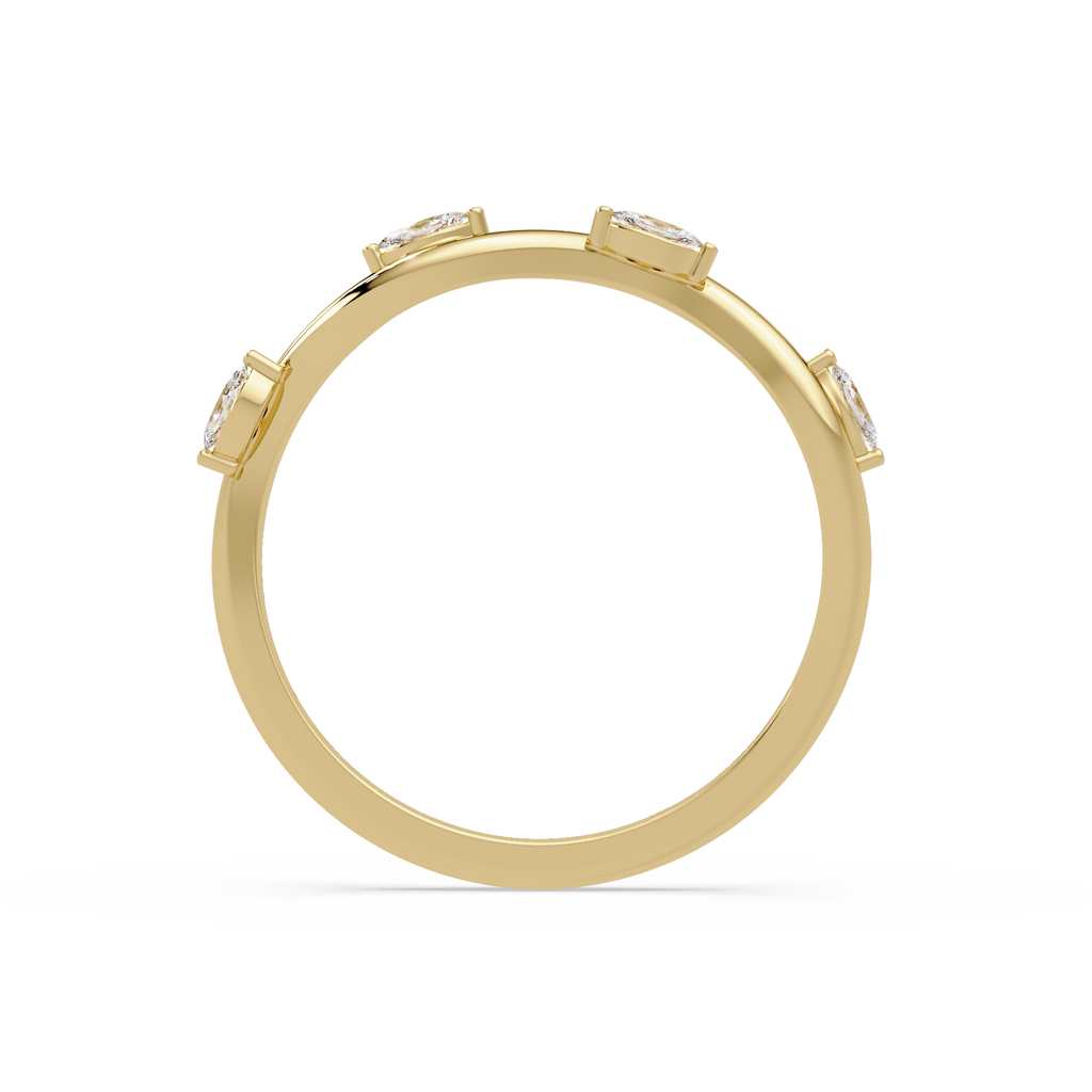 Elegant Marquise Diamond Wedding Band Ring