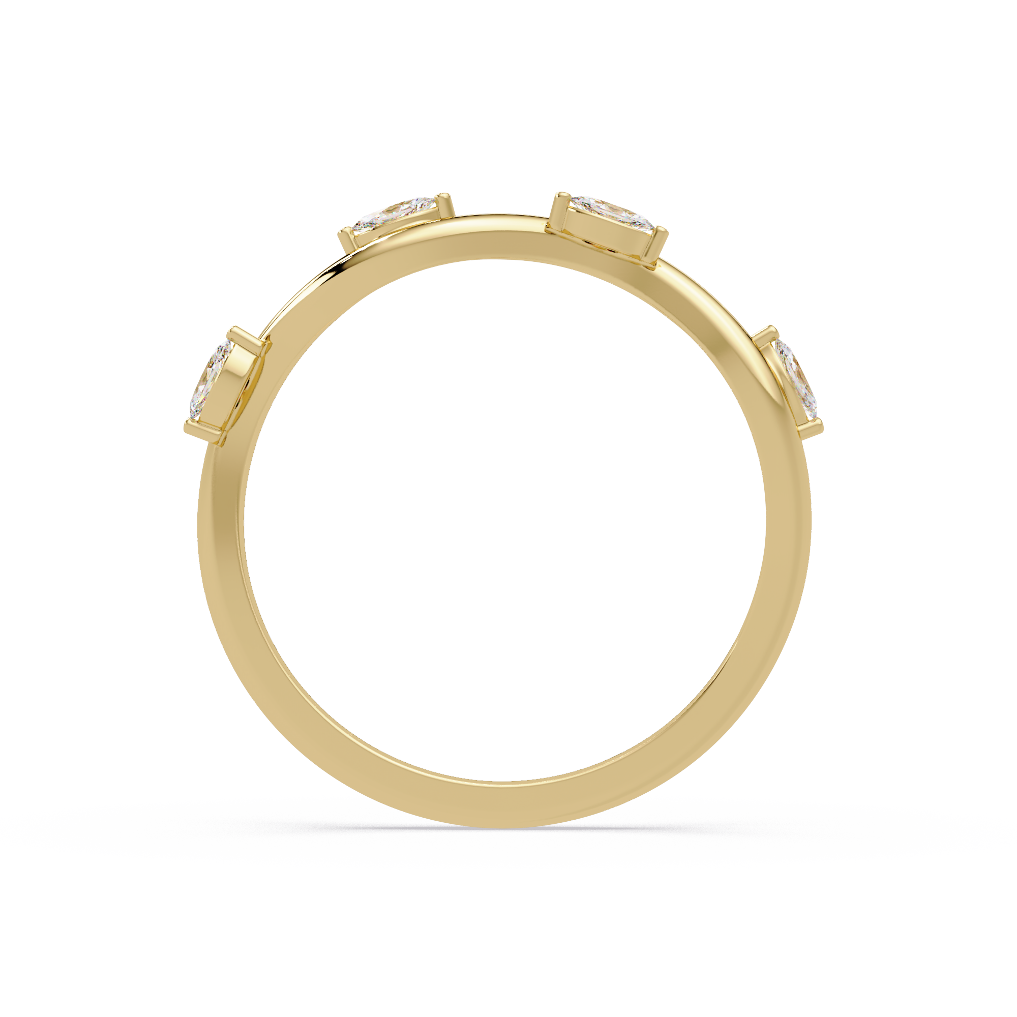 Elegant Marquise Diamond Wedding Band Ring