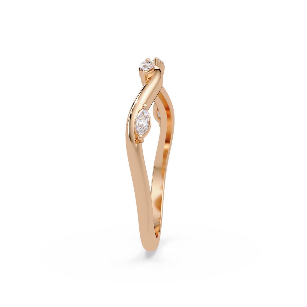 Elegant Marquise Diamond Wedding Band Ring