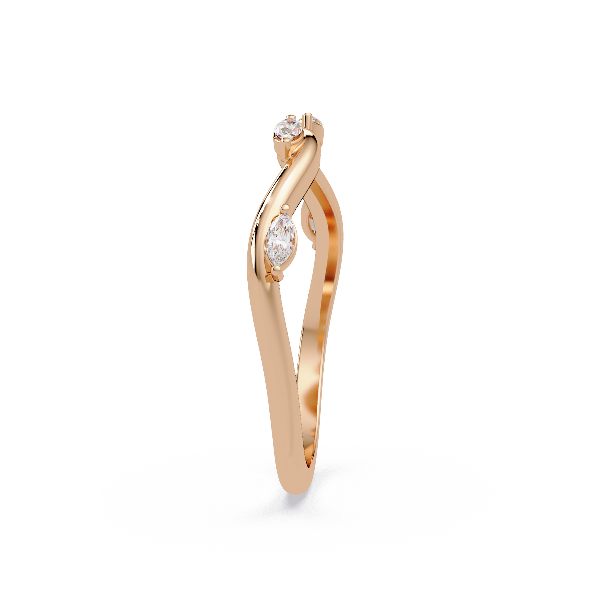 Elegant Marquise Diamond Wedding Band Ring