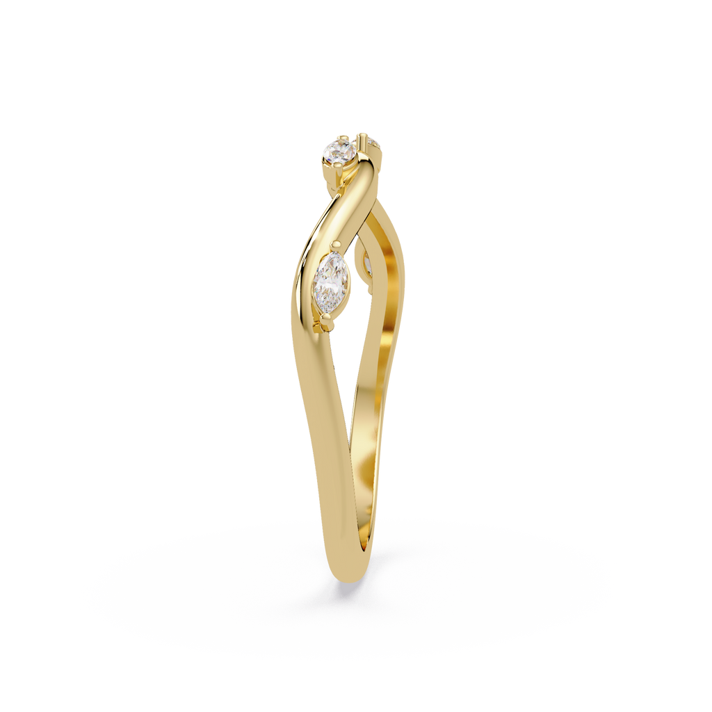 Elegant Marquise Diamond Wedding Band Ring