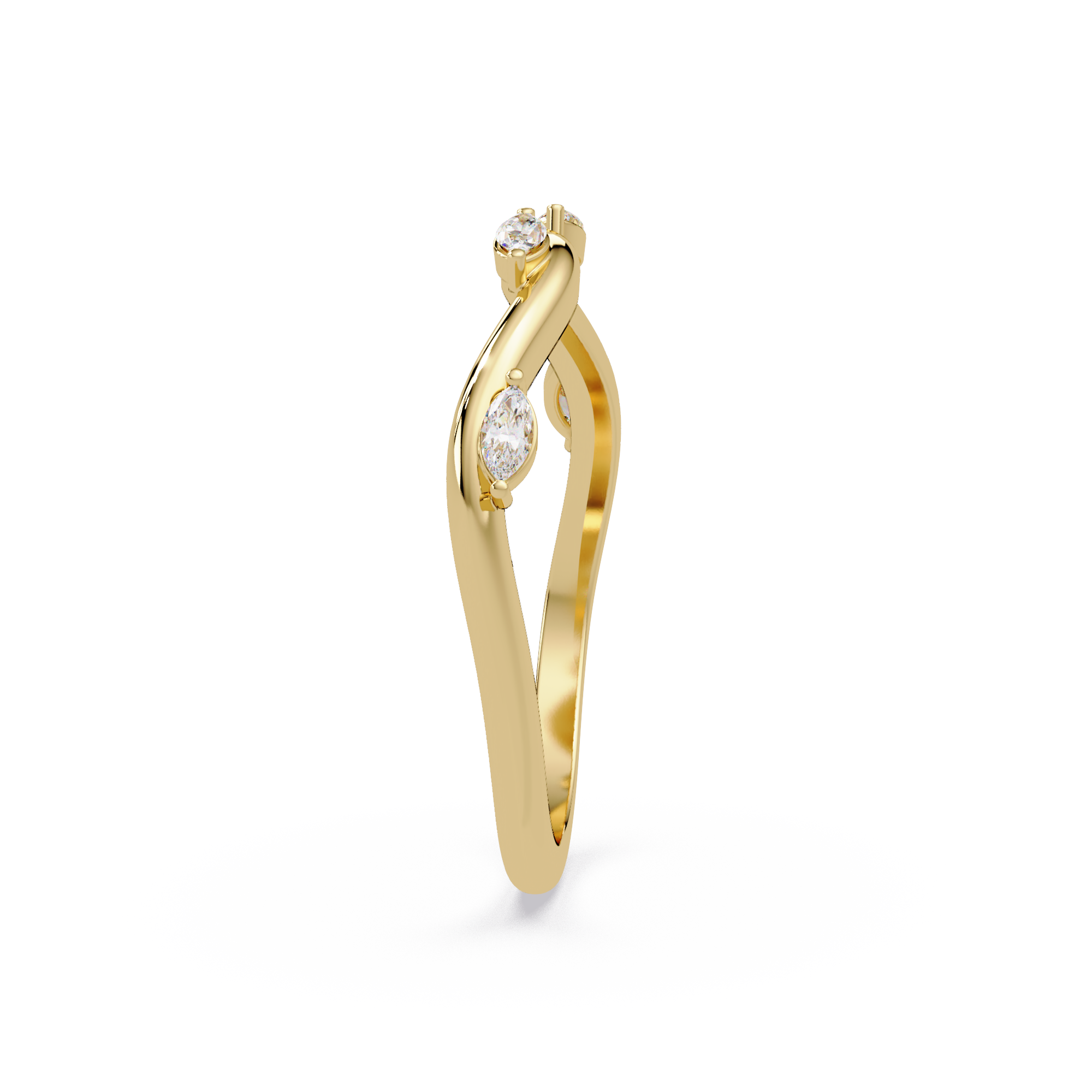 Elegant Marquise Diamond Wedding Band Ring