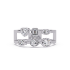 Multi Shape Diamond Open Ring