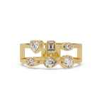 Multi Shape Diamond Open Ring