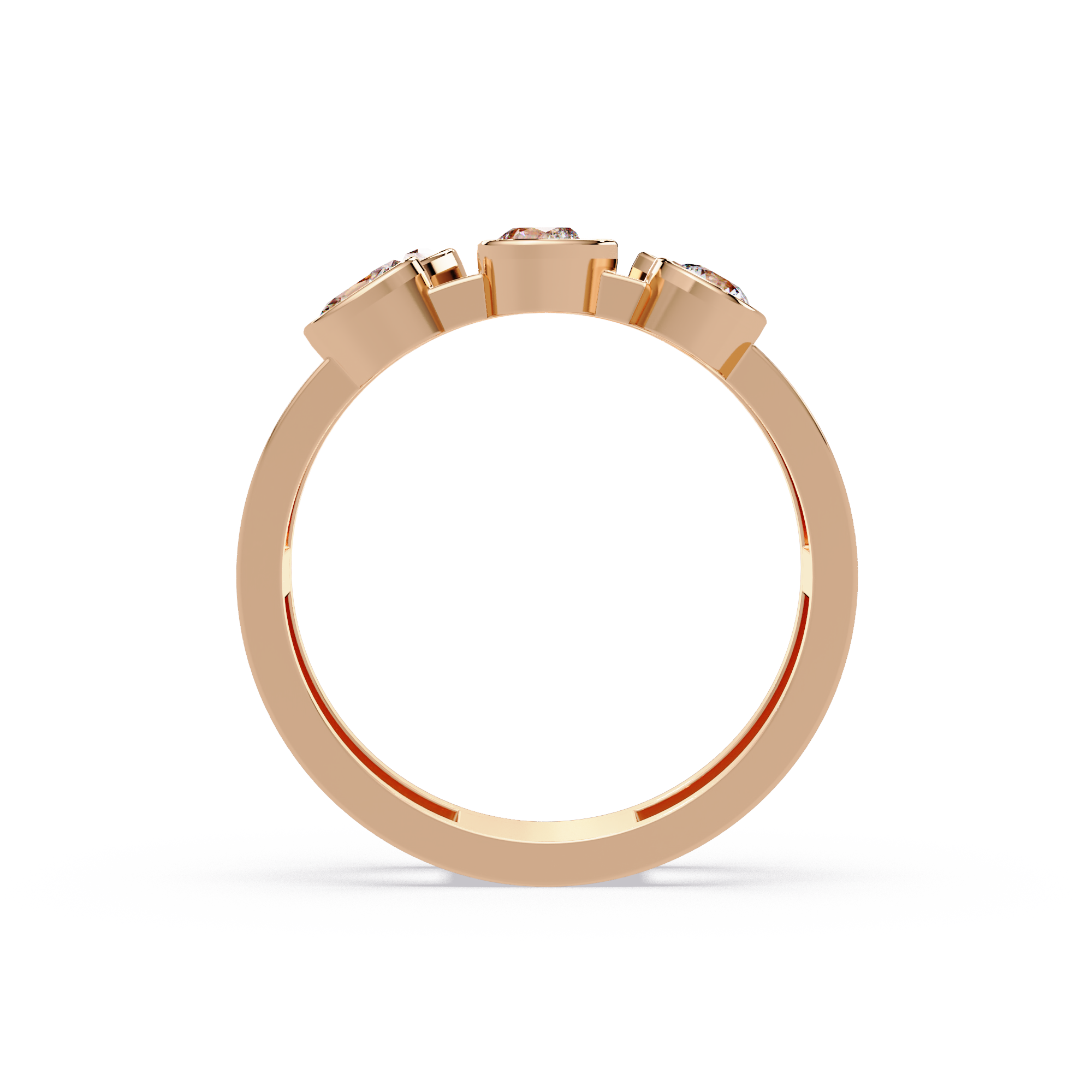 Multi Shape Diamond Open Ring
