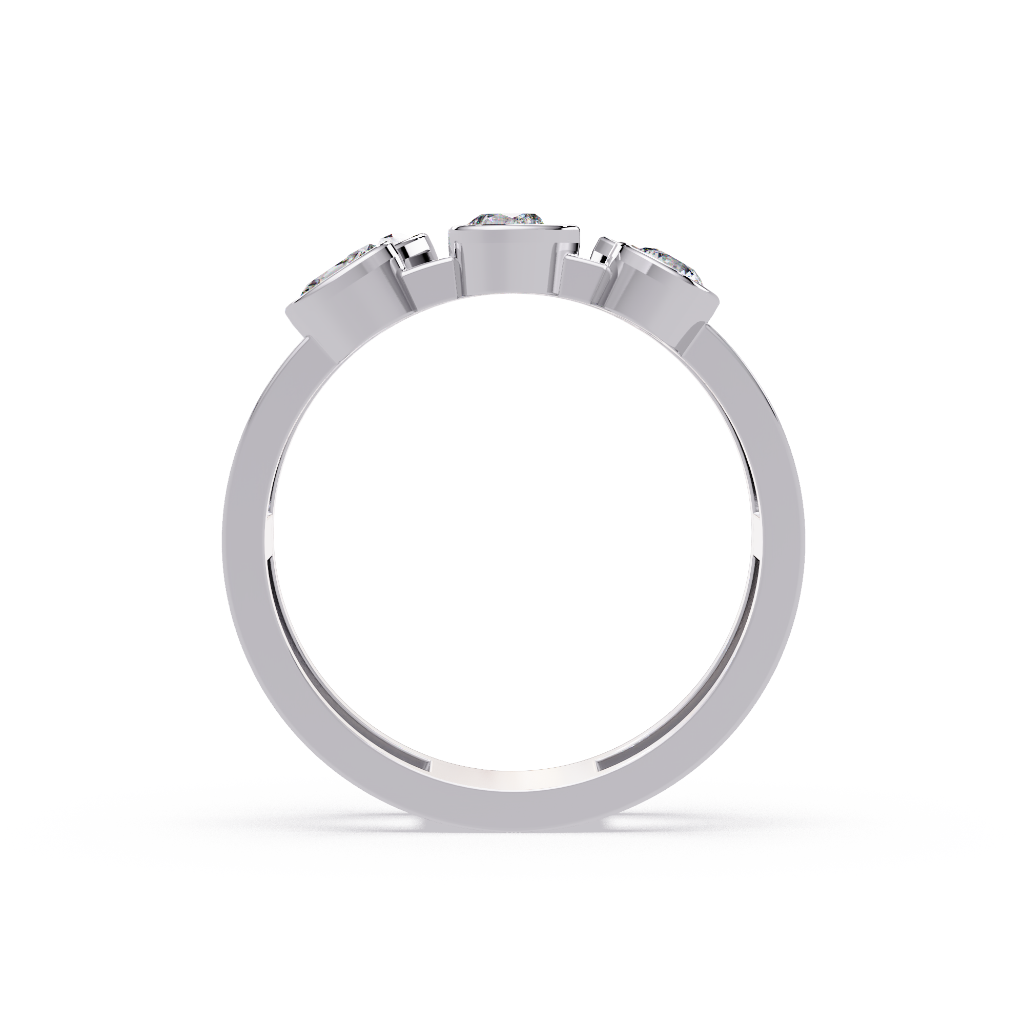 Multi Shape Diamond Open Ring